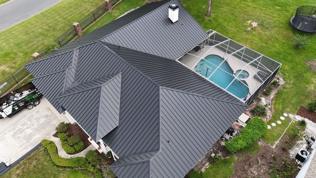 Florida home with new metal roof
